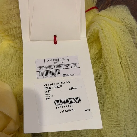 NWT Alexander McQueen Off the Shoulder Tulle Midi Dress Paris Runway IT 38 US 2 - Picture 7 of 8